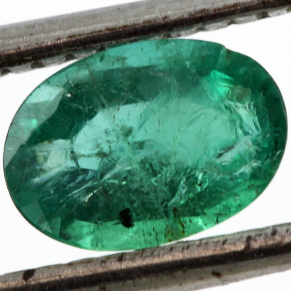 0.65ct Green Emerald Oval Cut: Excellent Unheated grade 5 of 10 specimen; estimated Gem Guide wholesale $228, estimated retail $650; Zambia origin