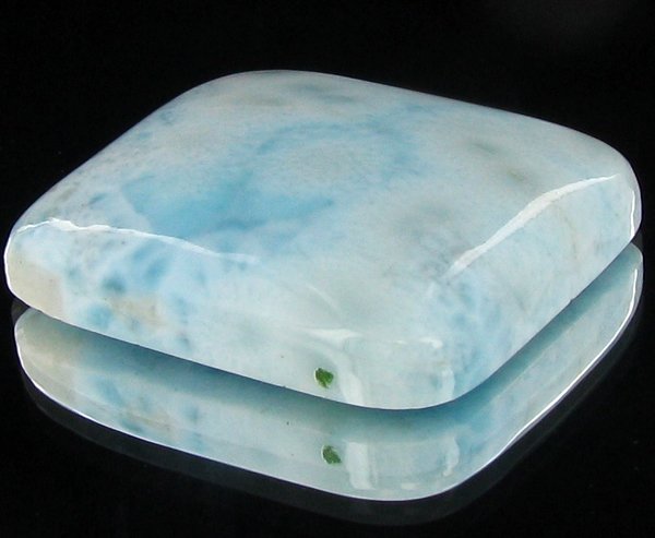 44.8ct Blue Green Larimar/Pectolite Cabochon: Excellent scarce treated grade 6 of 10 specimen; Dominican Republic origin, the world's only source
