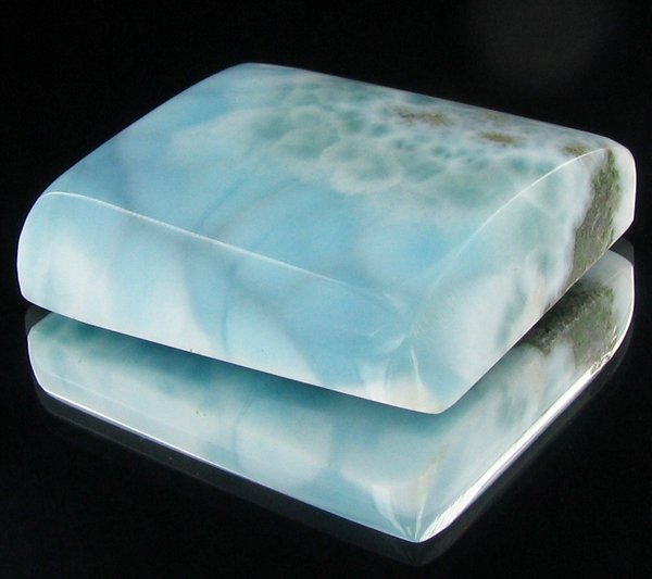 57.15ct Blue Green Larimar/Pectolite Cabochon: Excellent scarce treated grade 6 of 10 specimen; Dominican Republic origin, the world's only source