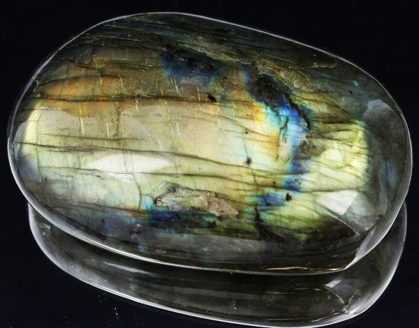 1179ct Hefty Labradorite Cabochon: Excellent large piece
