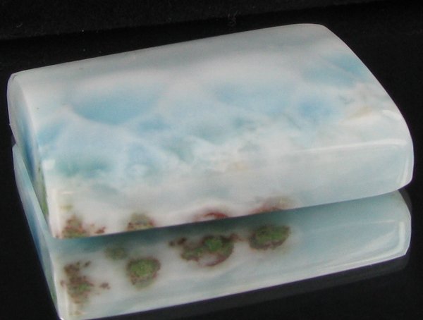 74.85ct Blue Green Larimar/Pectolite Cabochon: Excellent scarce treated grade 6 of 10 specimen; Dominican Republic origin, the world's only source