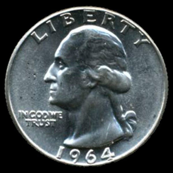 1964 Silver GW 25c Super Gem MS 66 (1 of 2)