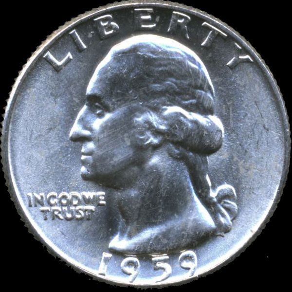 1959 Washington 25c MS65/66 ERROR (1 of 2)