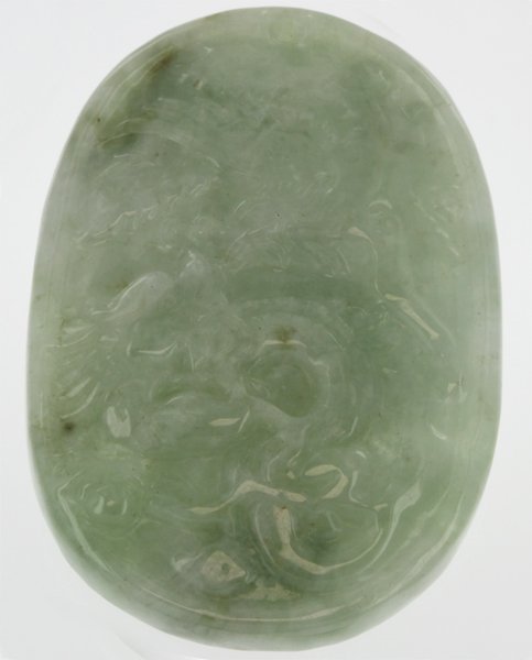Handcarved Burma Translucent Green Jade Dragon Pendant (1 of 1)