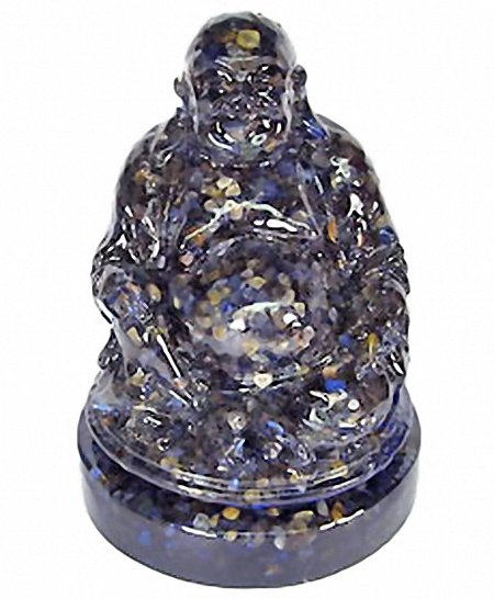 930.00ct. Nice Happy Buddha Statue Blue Sapphire: Scarce piece; made of bonded translucent blue sapphire