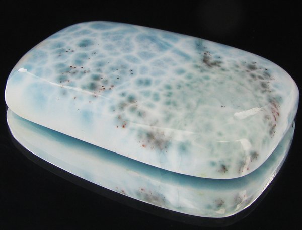 77.55ct Blue Green Larimar/Pectolite Cabochon: Excellent scarce treated grade 6 of 10 specimen; Dominican Republic origin, the world's only source