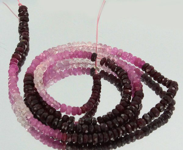 32.7ct Zambian Ruby Faceted Bead Strand (1 of 1)