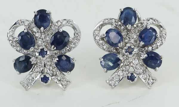 56twc Bl Sapphire Gold Vermeil  Earrings (1 of 2)