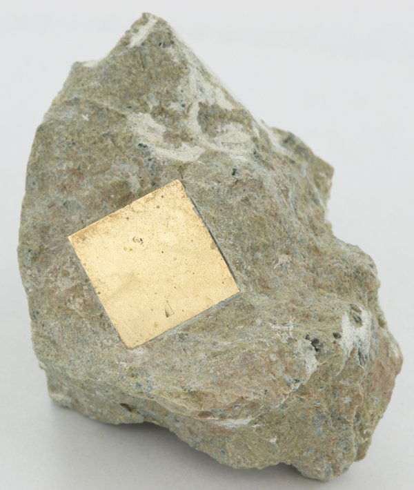 580ct Individual Pyrite Cube Crystal on Sandstone Base (1 of 1)