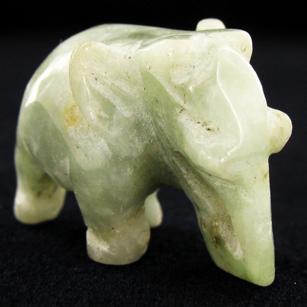 Chinese Handcarved Vintage Jade Elephant (1 of 1)