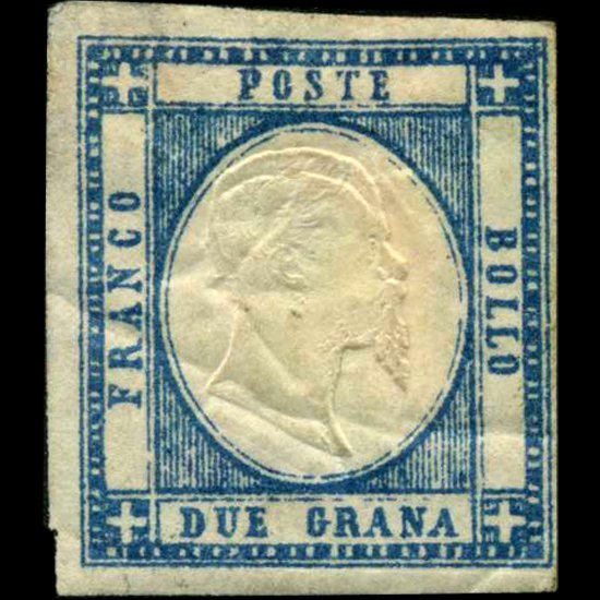 1861 Scarce Italy Neapolitan 2g Stamp Mint Hinged (1 of 1)