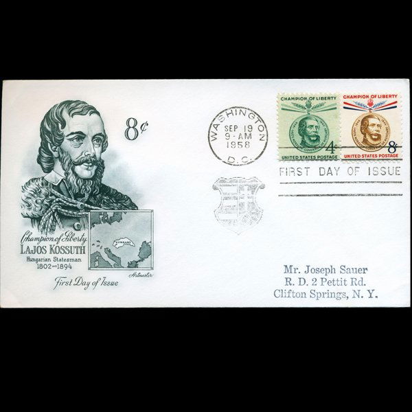 1958 US First Day Pair Postal Cover (1 of 1)