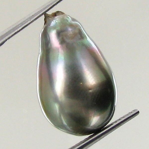 13.3ct Tahitian Baroque Pearl: Baroque shaped; drilled and ready for one-of-a-kind pendant