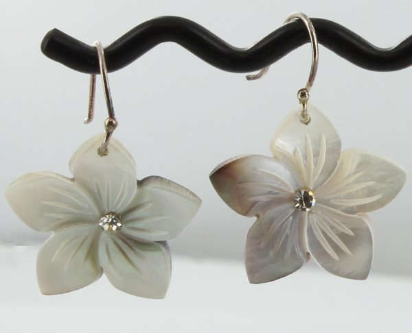 Handcrafted MOP Sterling Pendant & Earring Set (1 of 1)