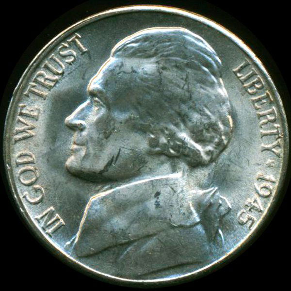 1945S Jefferson 5c MS64/65 (1 of 2)