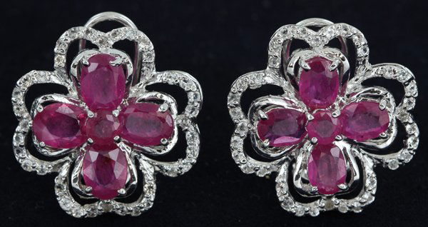 67.5twc Ruby Gold Vermeil  Earrings (1 of 2)