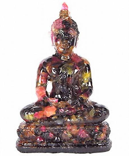 550ct. Sapphire Buddha Hunker Down Figure Statue: Scarce piece; made of bonded translucent blue sapphire
