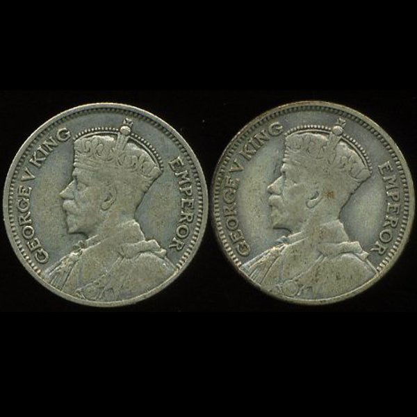1935 New Zealand 6p Silver 2pcs VF (1 of 2)