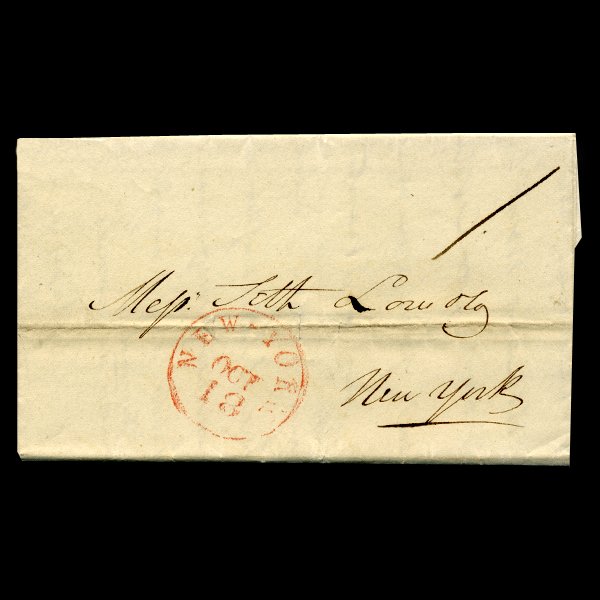 1840 NY Stampless Cover SCARCE (1 of 2)