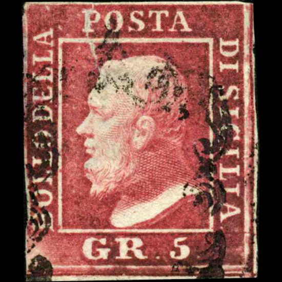 1859 Sicily 5gr Stamp (1 of 1)
