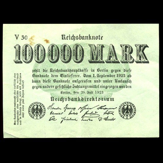1923 Germany 100000 Mark HiGrade Note (1 of 1)