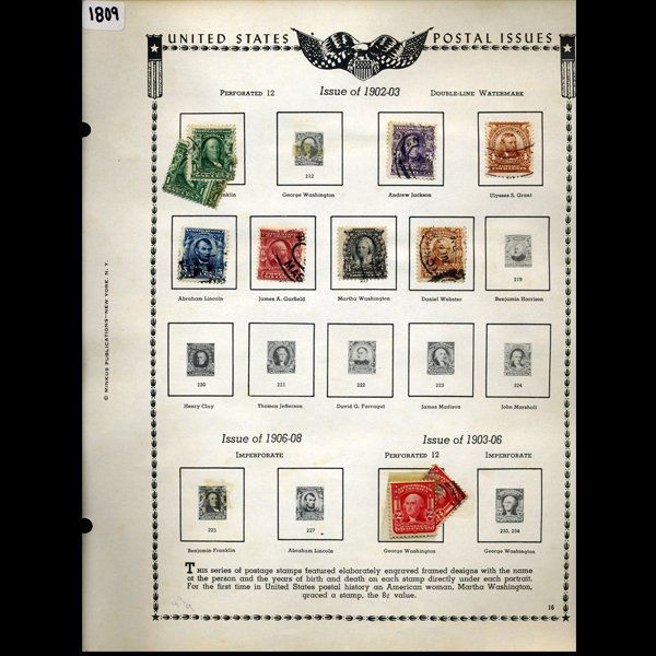 1902 US Stamp Album Page 11pcs (1 of 1)