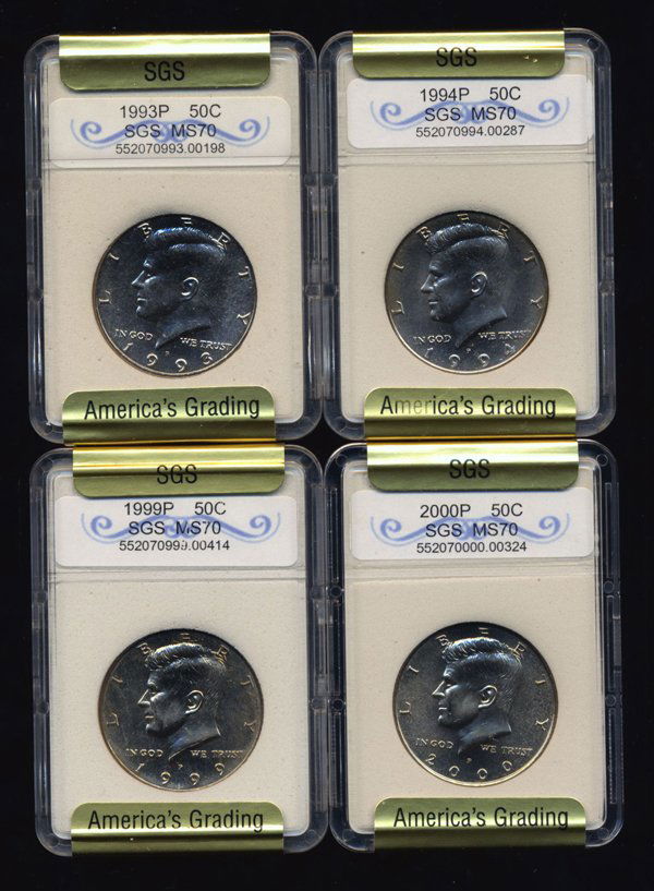 1993-2000 Kennedy Half Set Graded GEMS (1 of 2)