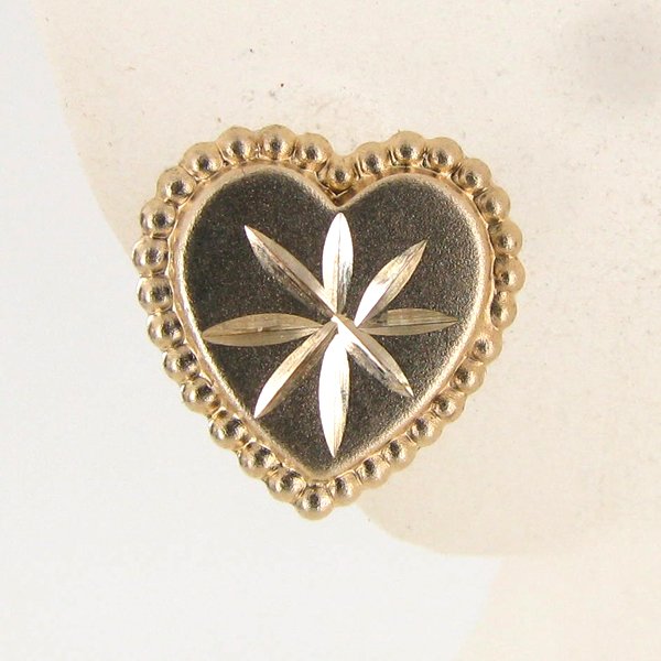 1.41twc 10k Gold Heart Earrings (1 of 2)