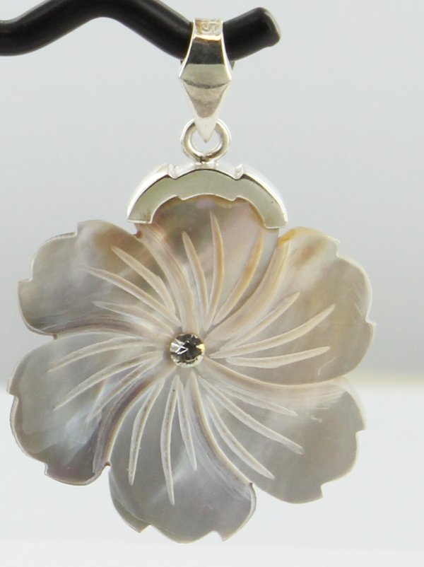 Handcrafted MOP Sterling Pendant & Earring Set (1 of 2)