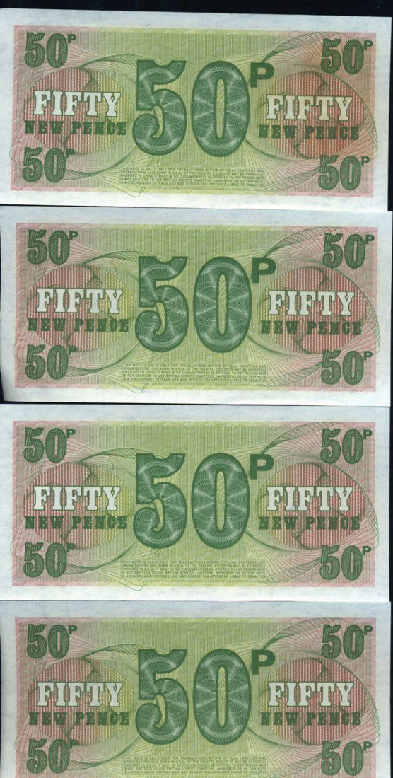 1972 UK 50p Military Note Crisp Unc 10pcs Scarce (1 of 4)