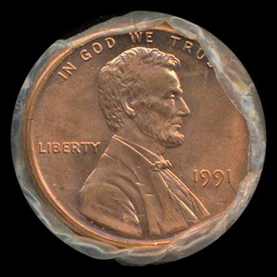 1991 Lincoln Cent Scarce Never Opened Original Bank (1 of 2)