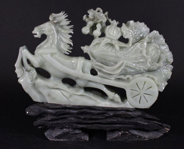 Intricate LARGE Chinese Jade & Shaoshan Stone Carving (1 of 1)