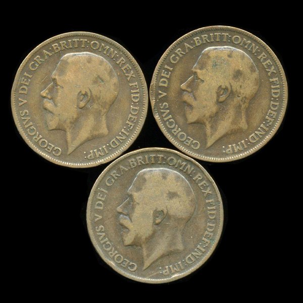 1918H British Geo V 1p F/VF ERROR (1 of 2)