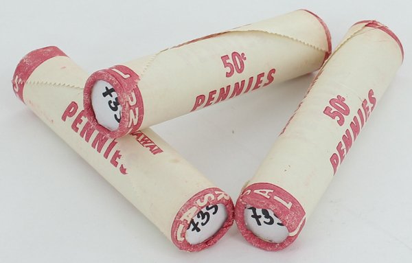 1973S Lincoln Cent Scarce Never Opened BU 3 Rolls (1 of 1)