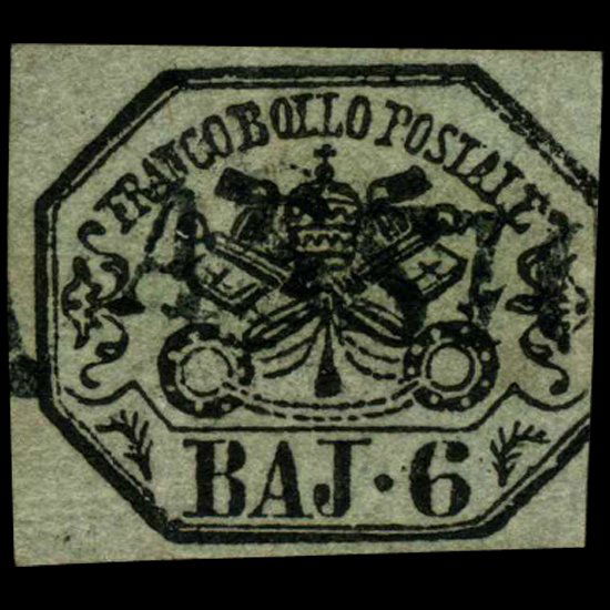 1852 Papal States 6b Stamp (1 of 1)