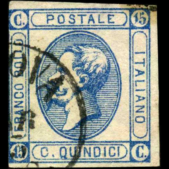 1863 Scarce Italy 15c Stamp (1 of 1)