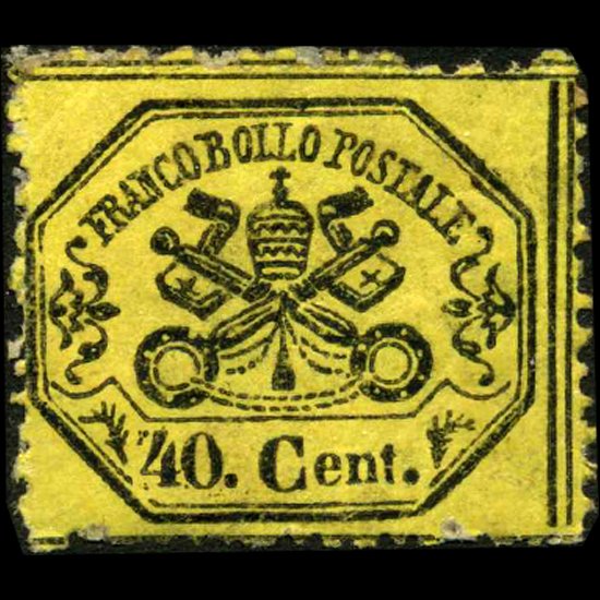 1868 Papal States 40c Stamp MINT NG (1 of 1)