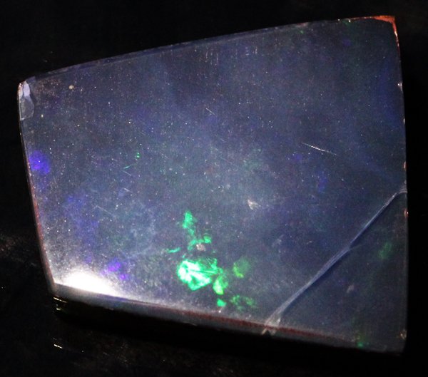 6.89ct Australian Black Opal Doublet HOT Fire (1 of 1)