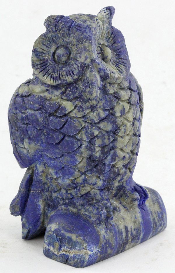 2060ct Handcarved Lapis Owl (1 of 1)