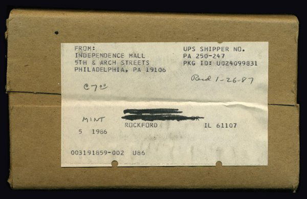 1986 RARE UN-Opened US Mint Set Mailer Box 5 Sets (1 of 1)