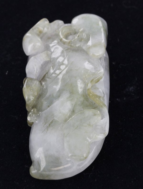 Handcarved Green Burma Jade Pendant (1 of 1)