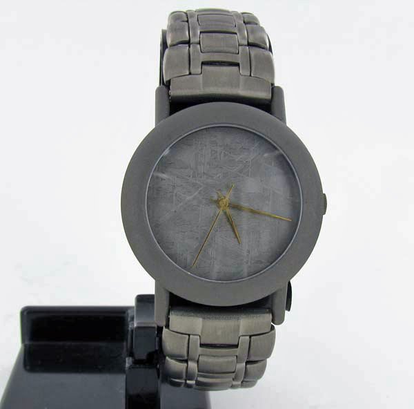 NEW Titanium Mens Watch with Meteorite Slice Face (1 of 2)