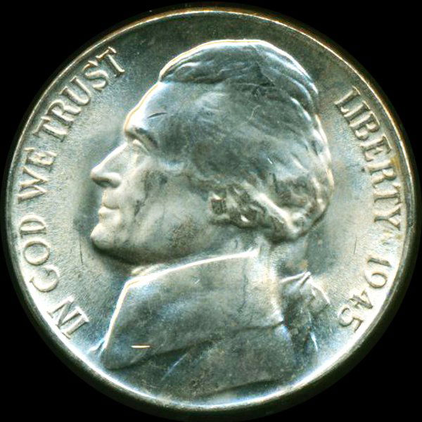 1945D Jefferson 5c MS64 Full Steps (1 of 2)