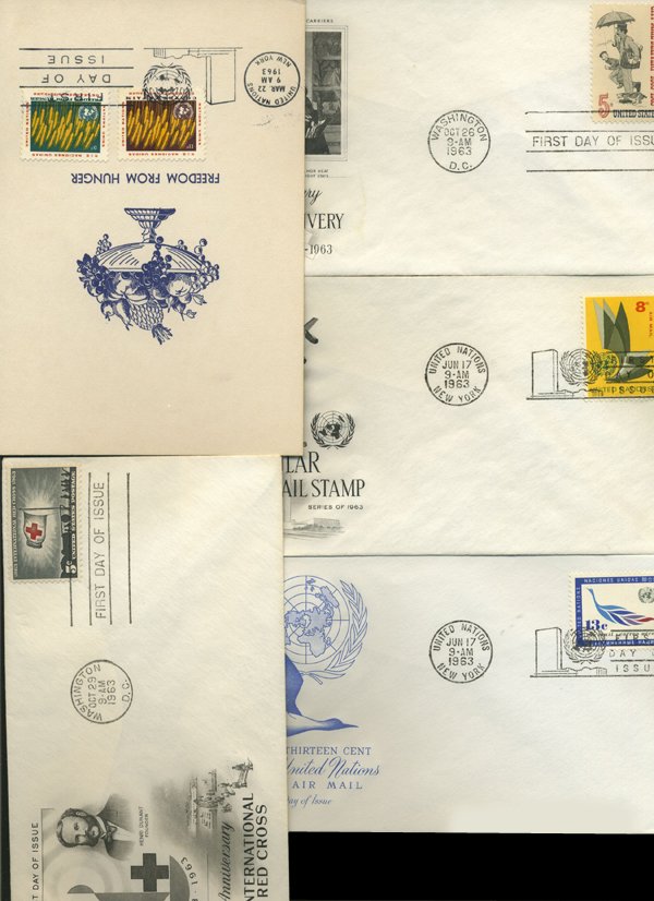 1963 US & UN FIRST DAY COVER COLLECTION (1 of 2)