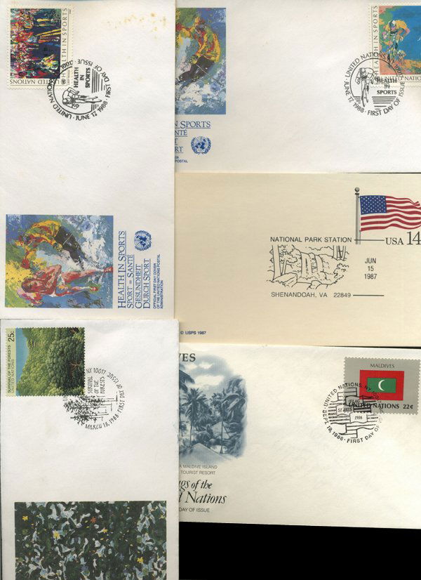 1986 US & UN FIRST DAY COVER COLLECTION (1 of 2)
