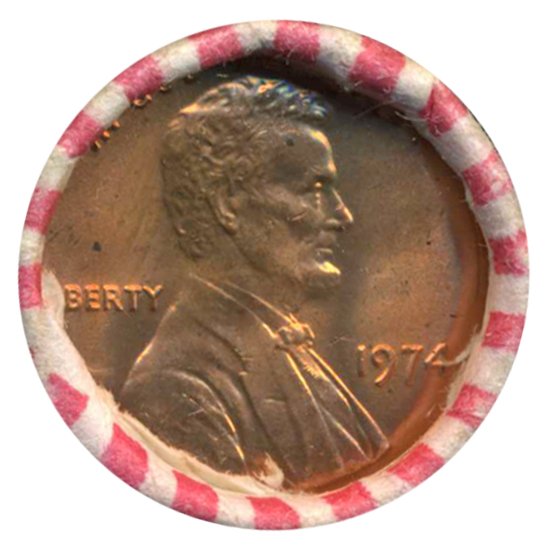 1974S 1c Scarce UnOpened Original Bank Roll 50 GEMS (1 of 2)