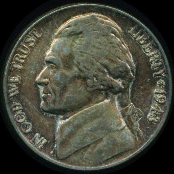 1943P Jefferson 5c MS63 Toned (1 of 2)