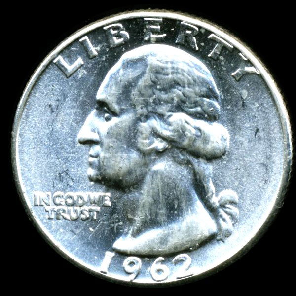 1962 Washington 25c MS64 Underweight ERROR (1 of 2)