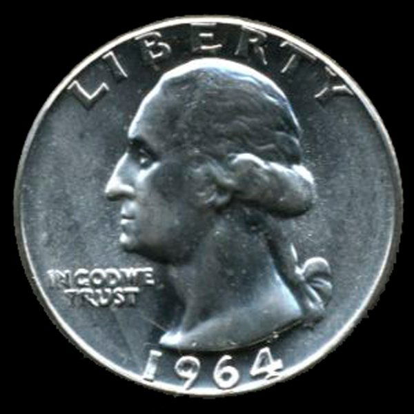 1964 Silver GW 25c Super Gem MS 66+ (1 of 2)