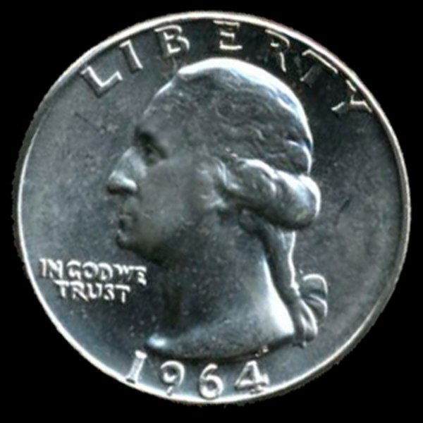 1964 Silver GW 25c Super Gem MS 66 (1 of 2)